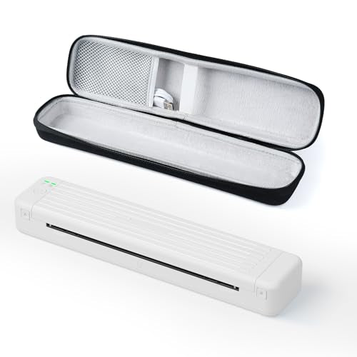 ItriAce P831 熱転写プリンター 収納ボックスセット モバイルプリンター Bluetooth プリンター 普通紙対応 USレターサイズ対応 収納ボックス&ポータブルプリンター スマートプリンター ホームプリンター トラベル/ビジネス/出張 両面印刷 長持ち ストレージ Bluetooth接続 しろいろ