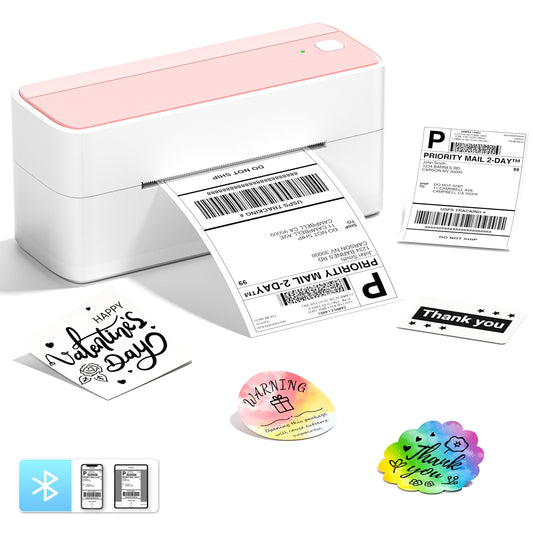 ItriAce Impresora Inalámbrica Bluetooth,Impresora de Etiquetas de Envío para Pequeñas Empresas,Impresora Térmica para Etiquetas de Envío,Compatible con Amazon,Ebay, Etsy,Shopify,etc.Rosa