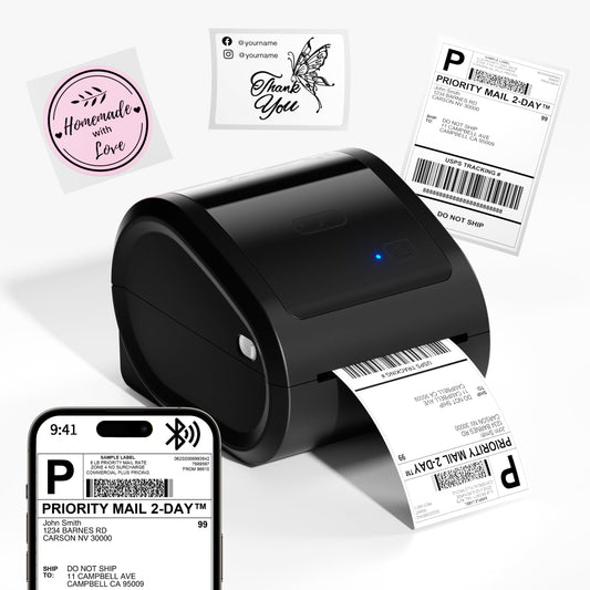 ItriAce D520BT Imprimante Etiquette Expedition,Imprimante Etiquette Autocollante 4x6 pour Petites Entreprises,Imprimantes étiquettes Thermiques Bureau Compatible avec Ebay,Amazon,Ups,Etsy,Wish,Shopify